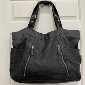 Marni Black Leather Hobo Bag